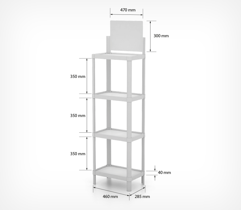 04_Компактный пластиковый дисплей MINIFLEX, Белый