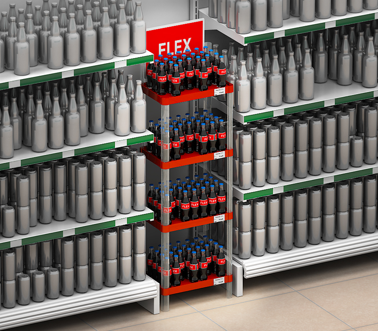 02_Компактный пластиковый дисплей MINIFLEX, Белый