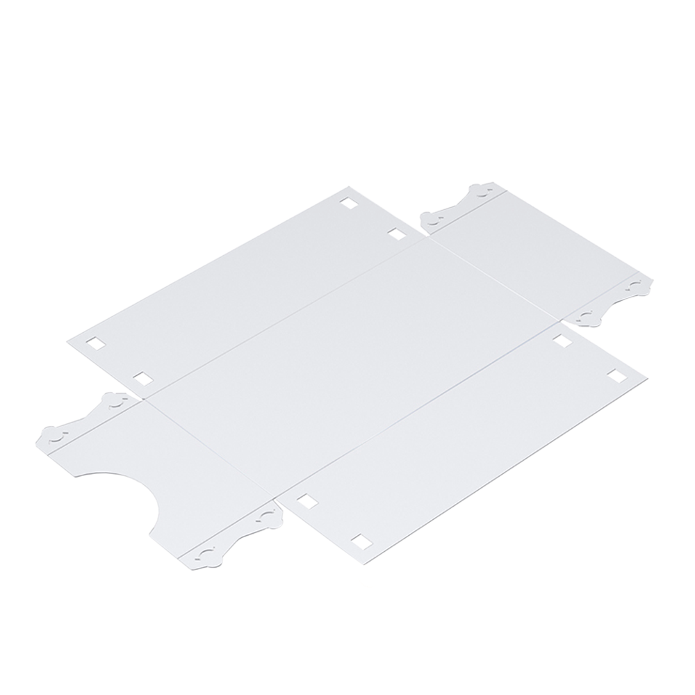 01_Накопитель универсальный  FLATBOX складной, пластиковый, 480х240х150мм, Прозрачный