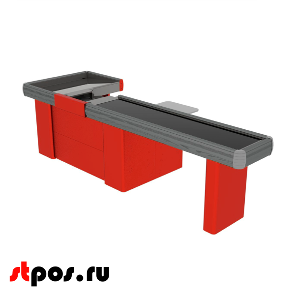00_КБ МОЛЛ TR-XL 3300, транспортер,широк. накоп,вырез ДЯ FT,МК 3Т,сканер,Шагрень,RAL3020,Красный, левый