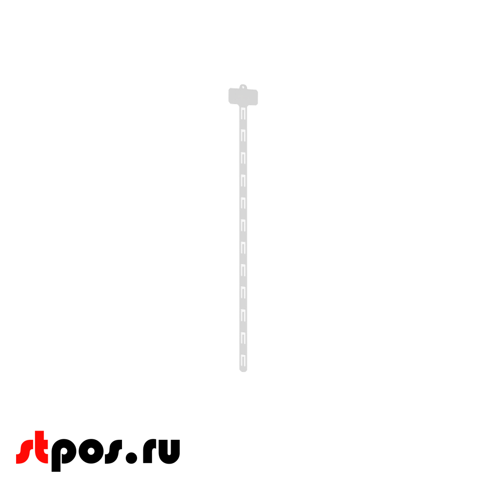02_Подвесная пластиковая лента 610 мм CLIP STRIP-TR-01, 12 крючков, Прозрачный