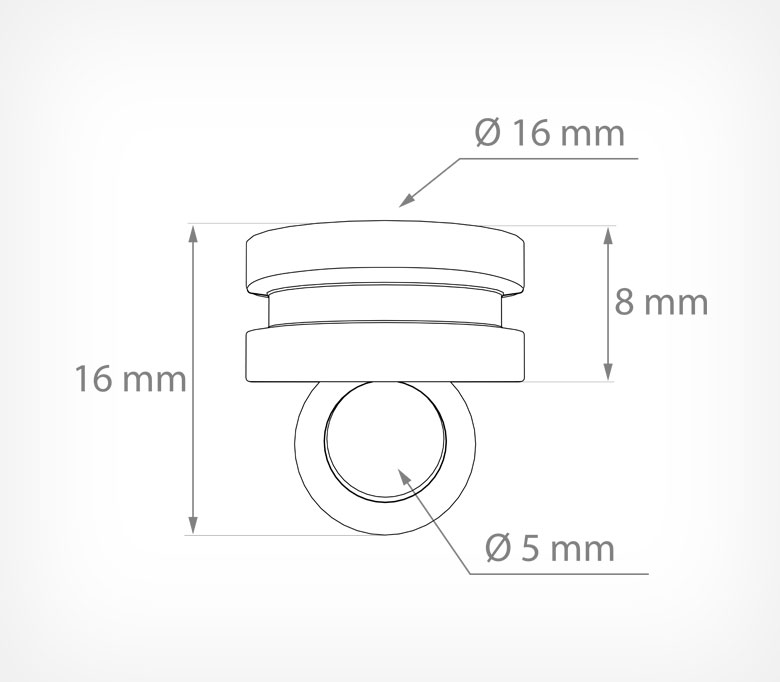 04_Петля для подвешивания с магнитным основанием MAG-HOOK, диаметр 16мм, Прозрачный