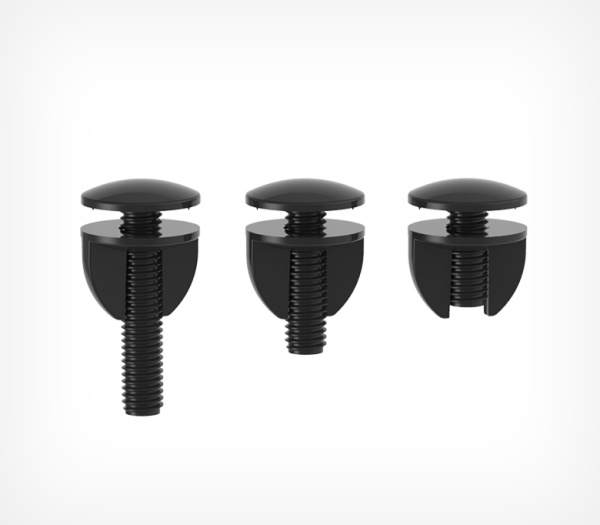 01_Пластиковый винт и гайка с ушками VIKING SCREW, 12,18,25 мм Черный