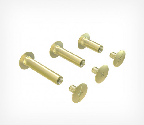 04_Винт полиграфический металлический BINDING SCREW, 10, 15, 20 мм, Золотой