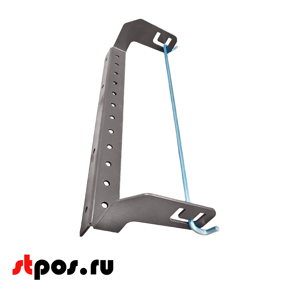 00_Держатель пакетов фасовочных на втулке, полочный V2, 330 мм,набор,Матовый,RAL7024,Серый,спеццв