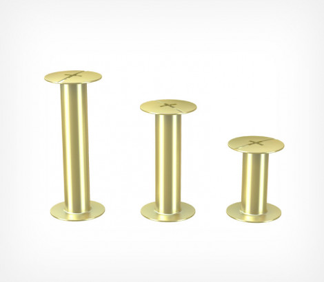 01_Винт полиграфический металлический BINDING SCREW, 10, 15, 20 мм, Золотой